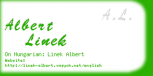 albert linek business card